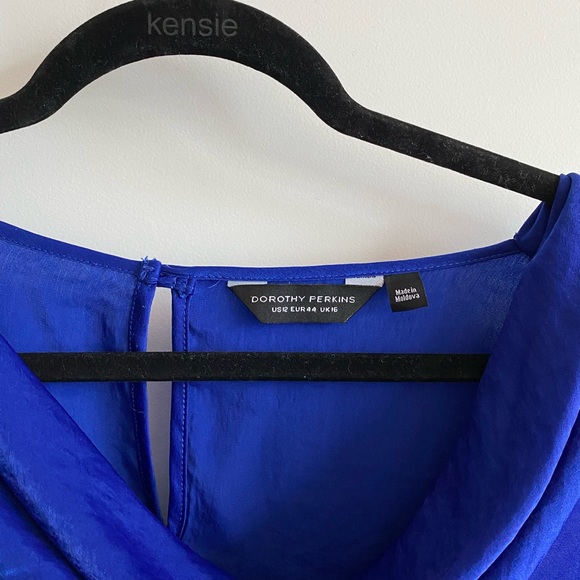Dorothy Perkins long sleeve blue goo - US size 12 - Picture 2 of 4